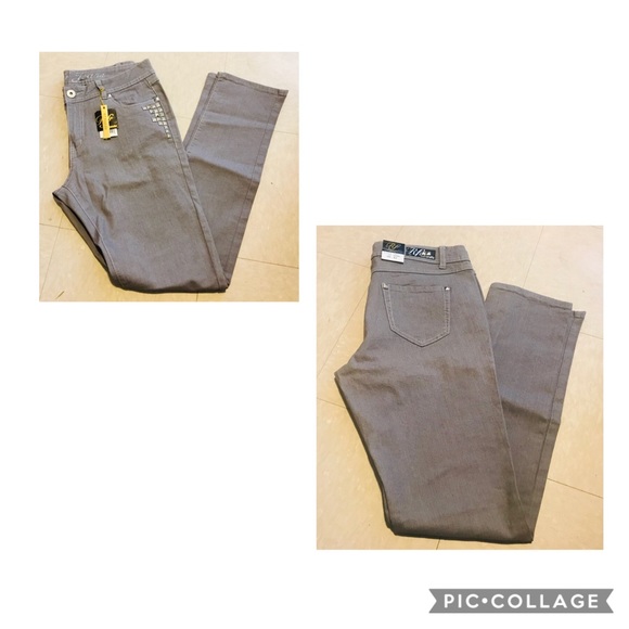 🆕 RK Premium Ladies Gray Jeans Size 13 Skinny. - Picture 7 of 8